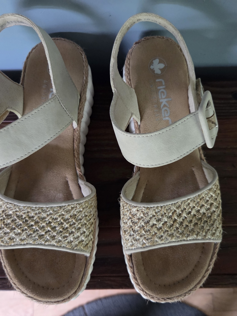 Rieker Beige Platform Sandals - Comfortable Summer Style - Picture 8 of 8